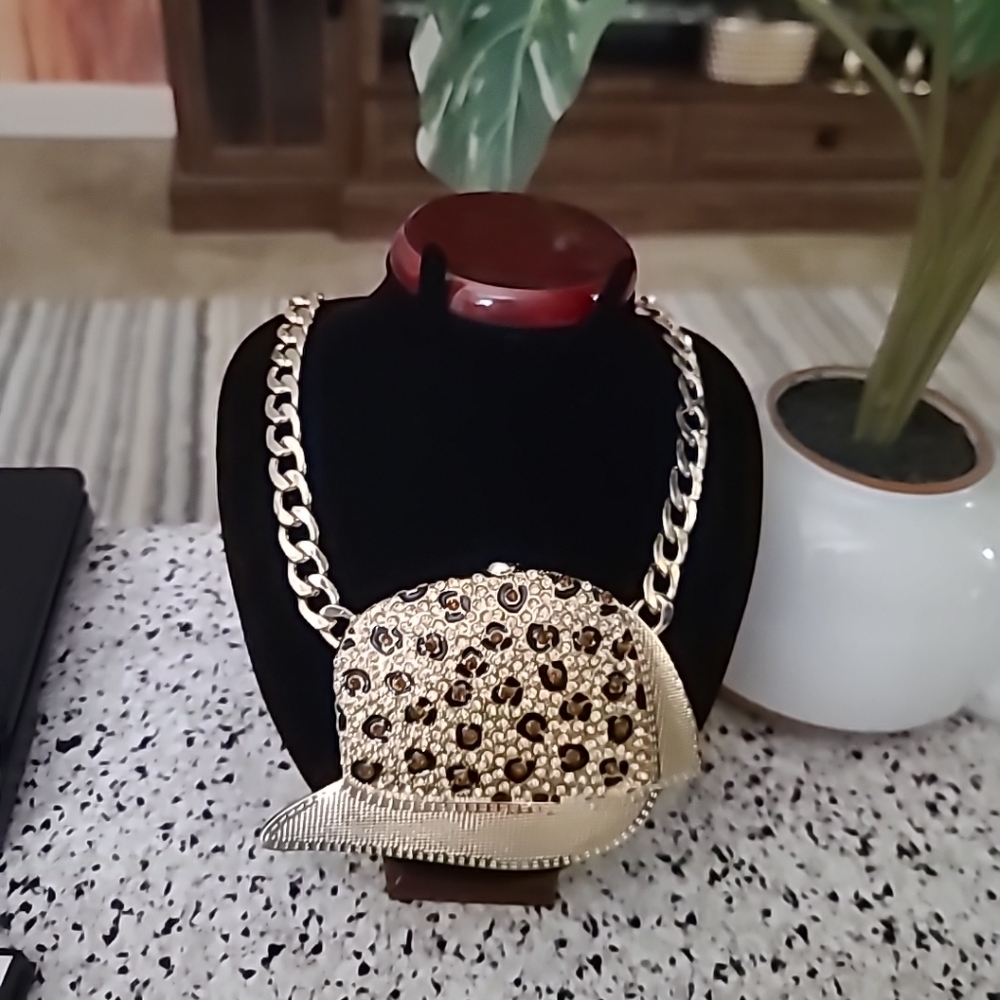 Gold and Black Beaded Necklace